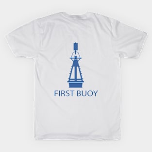 Blue Logo, White Product T-Shirt